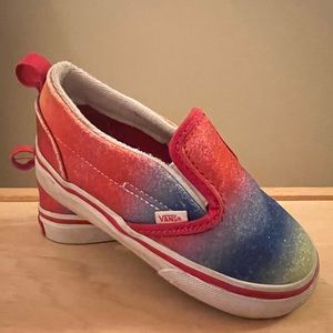Toddler Rainbow glitter Vans shoes